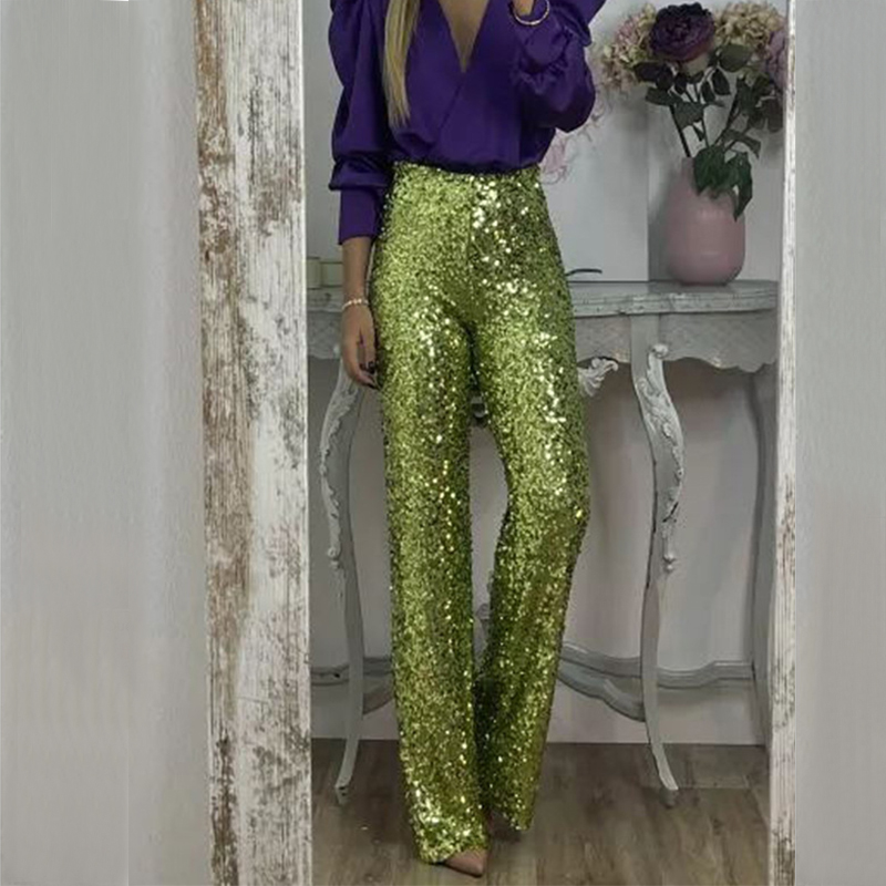 Summer Clothing Wraps - BKLD Party Glitter Hosen Casual Slim