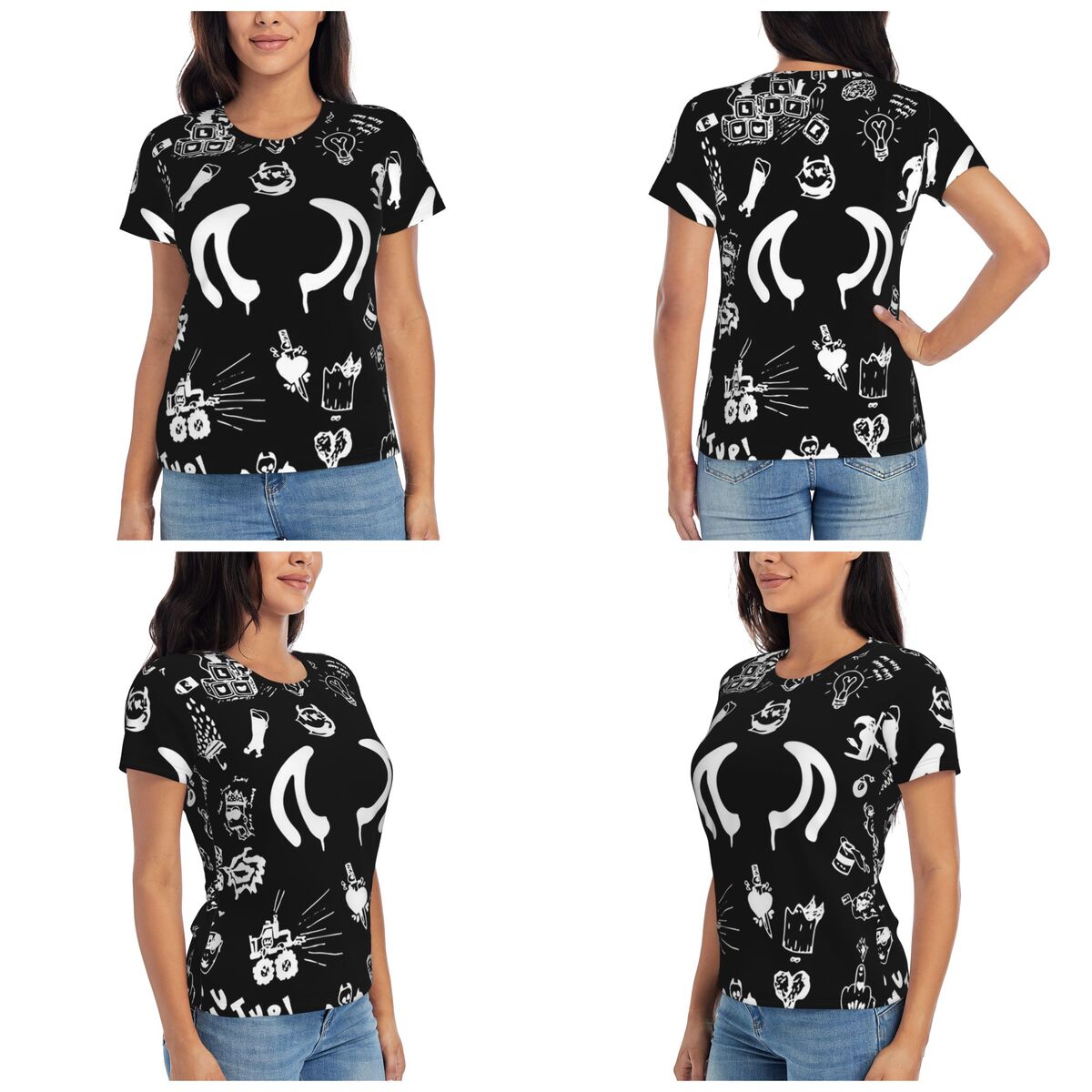 Summer Clothing Drawing - Yungblud Drawings Tattoo Sheet T-Shirt Damen