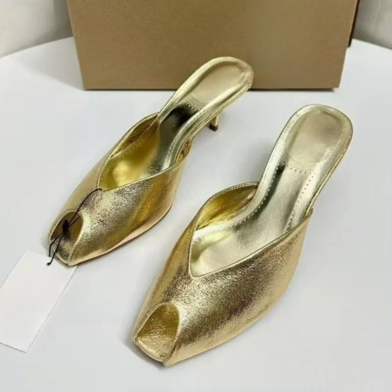 Summer Clothing Stores - Damen-Pumps Designer Gold Damen-Mules Sandalen Luxus