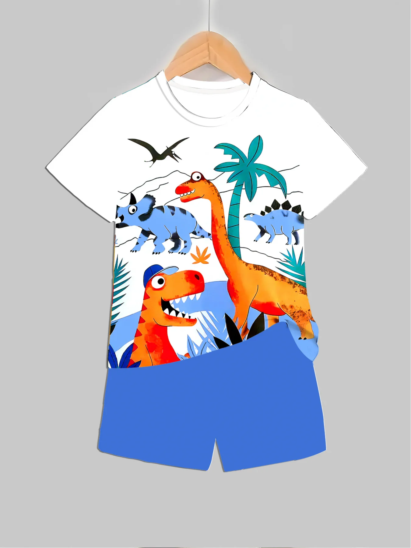 Neue Dinosaurier-bedruckte Out – Summer Clothing Baby Girl Bewertung und Preis