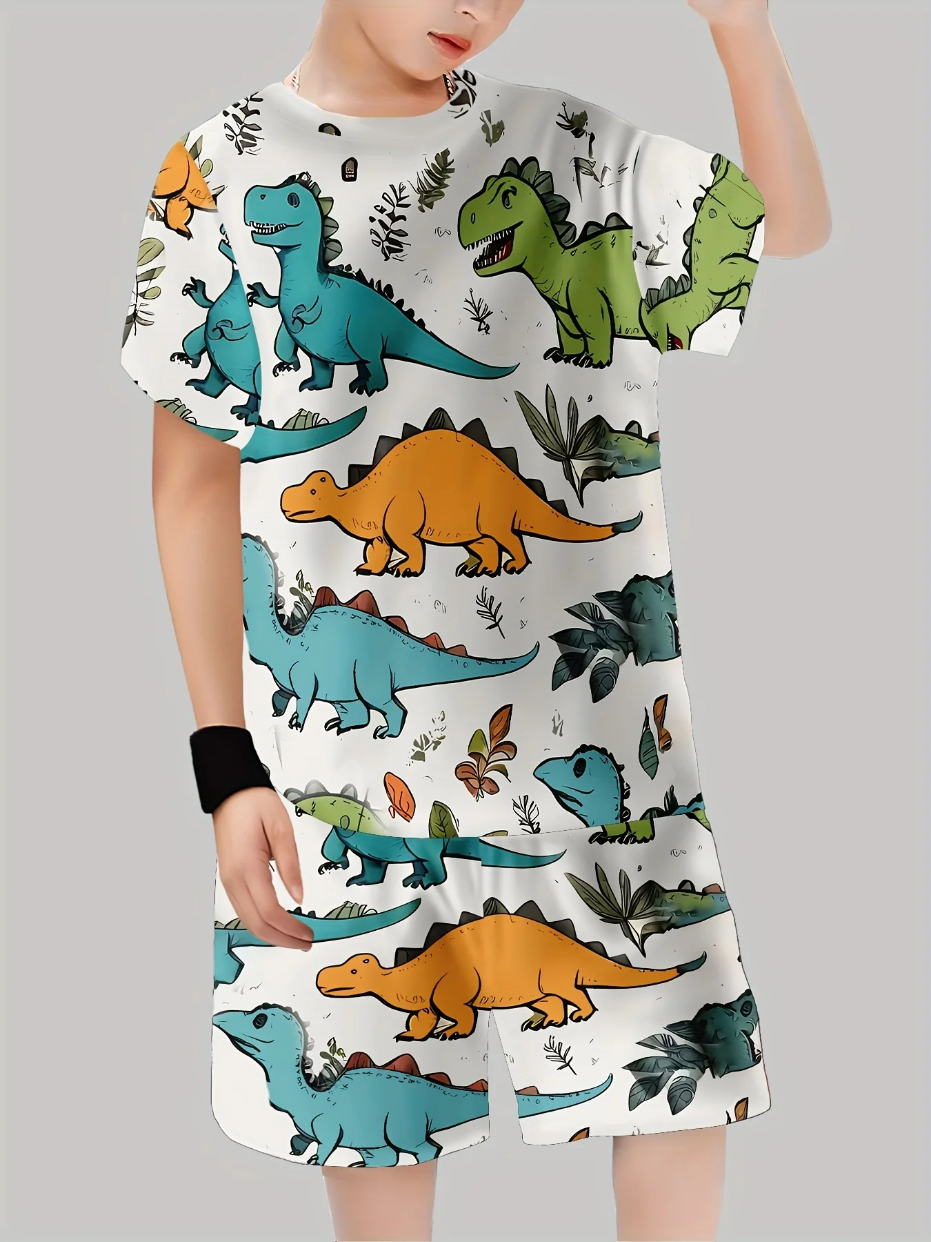 Neue Dinosaurier-bedruckte Out – Summer Clothing Baby Girl Bewertung und Preis
