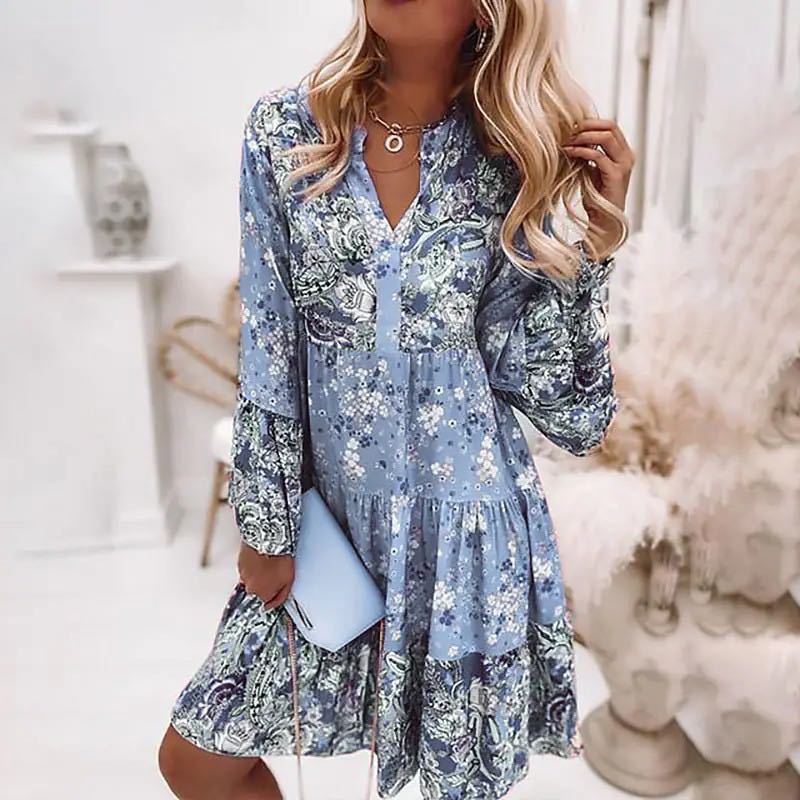 Casual Floral Print Kleider Fü – Summer Zara Bewertung und Preis