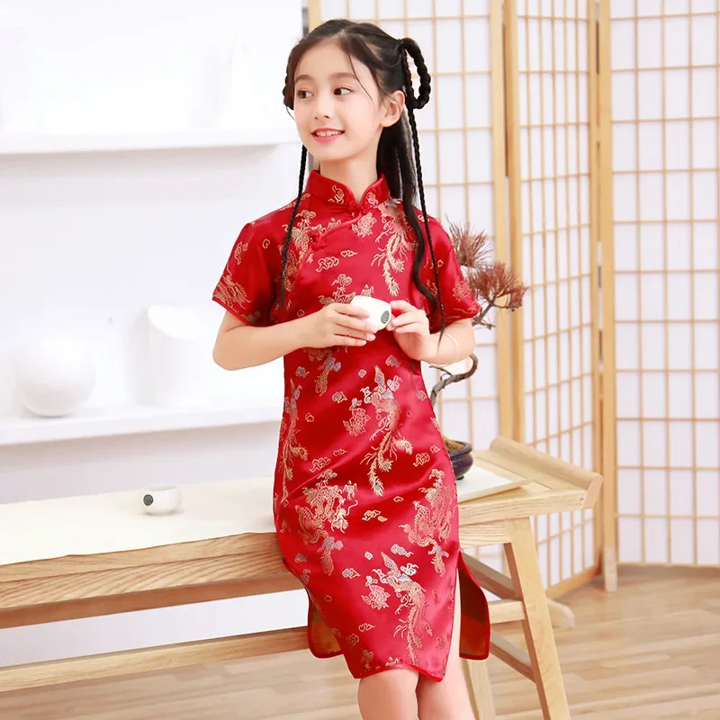 Sommer Kinder Cheongsam 2024 M – Summer Clothing Baby Girl Bewertung und Preis