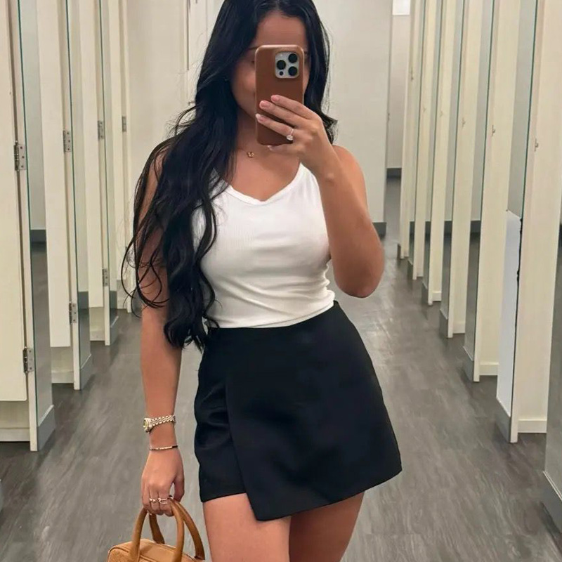 HXAO Schwarz Weiß Rock Shorts  – Summer Zara Bewertung und Preis
