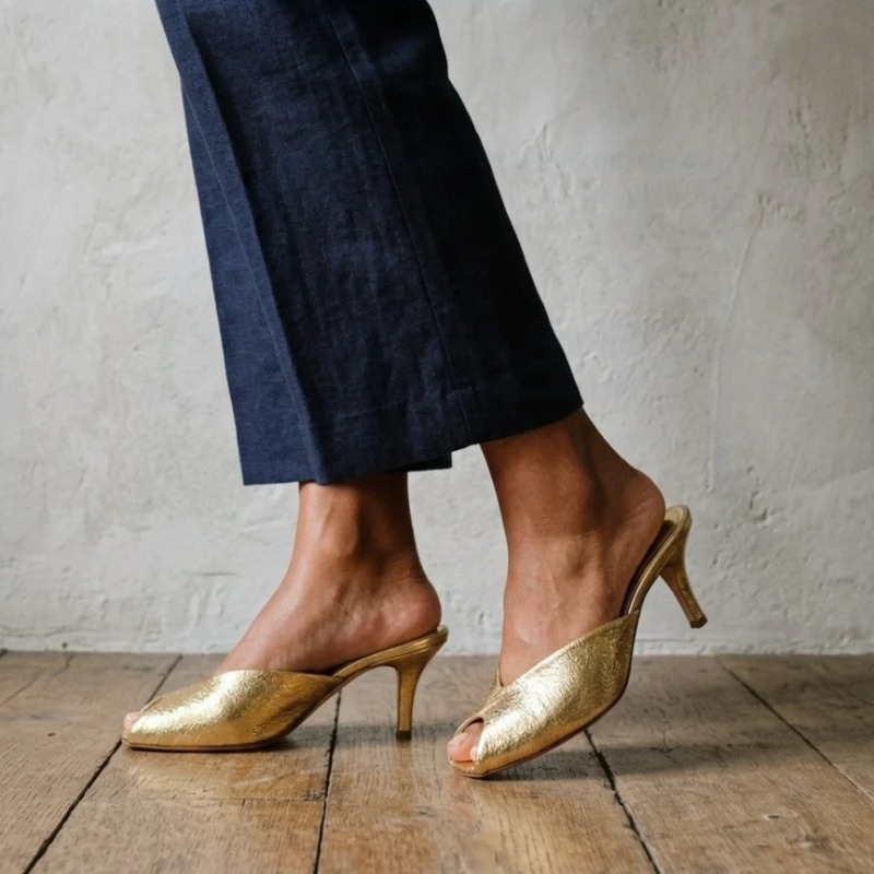 Damen-Pumps Designer Gold Dame – Summer Clothing Stores Bewertung und Preis